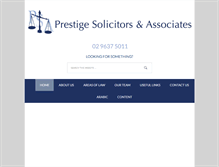 Tablet Screenshot of prestigesolicitors.com.au